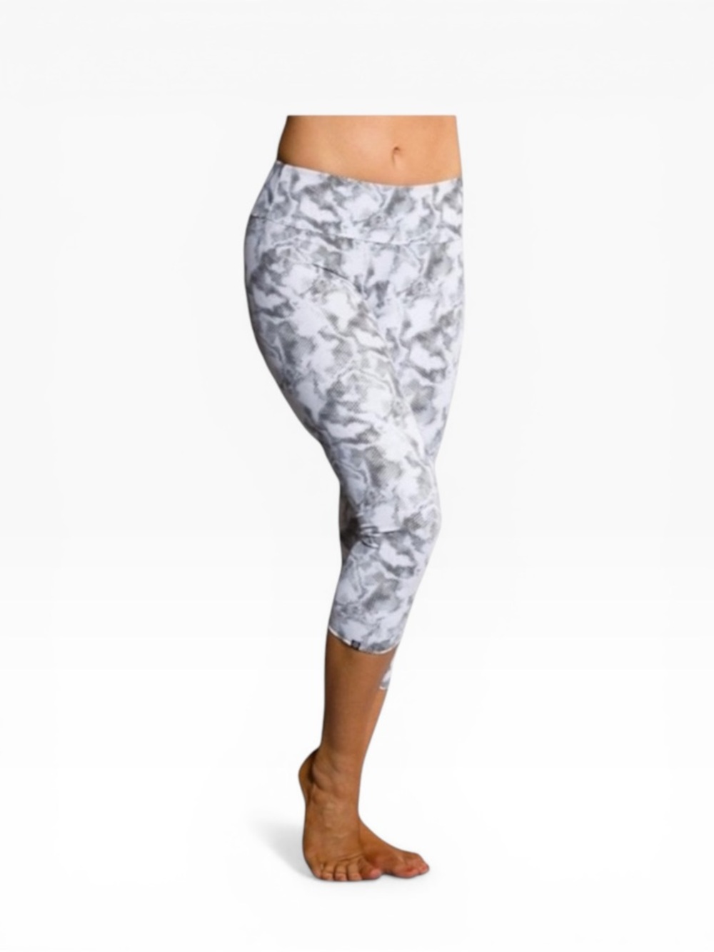 new Onzie Δ Hot Yoga Fitness Waterproof Capris Yoga Pants Δ White Jedi Med Large - Picture 7 of 16